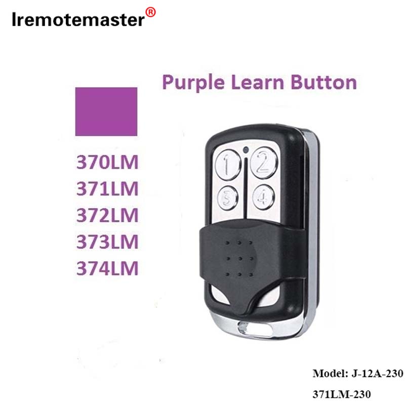 Mo 370LM, 371LM, 372LM, 373LM, 374LM Purple Learn Button 315MHz Rolling Code
