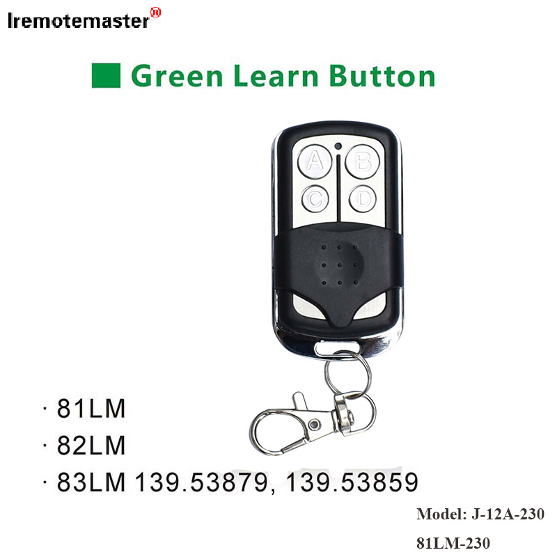 Mo 81LM 82LM 83LM Green Learn Button 390MHz Faitotoa Faitotoa Fa'aliliuga Mamao