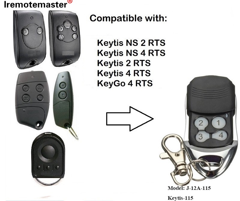 Mo Keytis NS 2 RTS Keytis NS 4 RTS Faletaavale Faitotoa Pulea mamao 433.42MHz