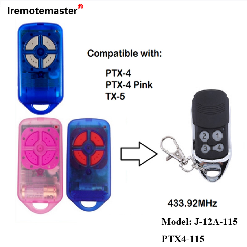 Mo PTX4 433.92 MHz Faitotoa Faletaavale Faitotoa Mamao Pulea Rolling Code